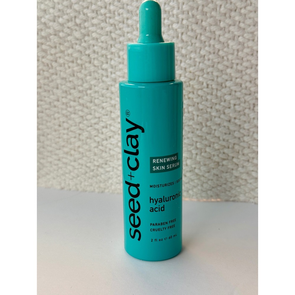 Seed + Clay Renewing Skin Serum Hyaluronic Acid 2 fl oz Paraben Cruelty Free NEW
